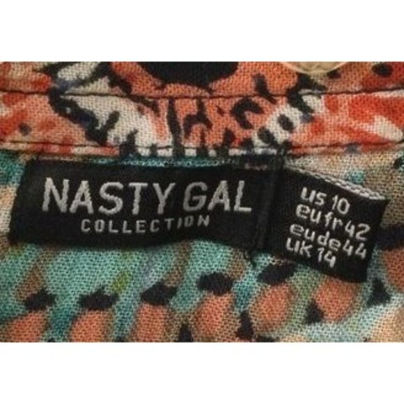 SOLD Nasty Gal Evil Eye Boho Dress Cover Up Duster Kimono Size 10 - Picture 6 of 6